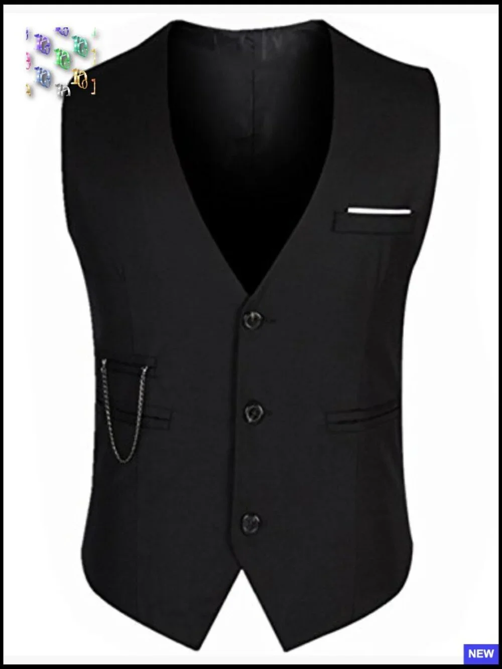 Slim Fit Sleeveless Vest Formal Business Tuxedo Waistcoat Classic Elegant